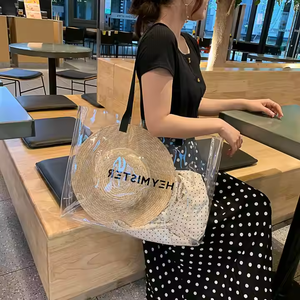 Bolso de compras de hombro impermeable de PVC Morado para mujer con logotipo personalizado Estilo de moda China - Product Image 2