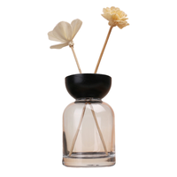 Bouteille diffuseur ronde en verre transparent LeHe de 150 ml avec bouchon en caoutchouc, conteneur vide pour diffuseur de parfum à bâtonnets, décoration parfumée pour la maison et l'hôtel