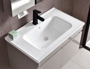 Mueble de <span class=keywords><strong>Baño</strong></span> Rectangular de Madera Maciza <span class=keywords><strong>para</strong></span> Montar en la Pared con Lavabo de Cerámica <span class=keywords><strong>para</strong></span> Hotel, en Oferta, Muebles de <span class=keywords><strong>Baño</strong></span> Económicos - Product Image 4