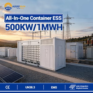 Grid Scale 500KW 1MWH Containerized <b>Energy</b> <b>Storage</b> <b>System</b> Combined Battery Bank <b>Storage</b> Solar <b>System</b> for Plant - Product Image 1