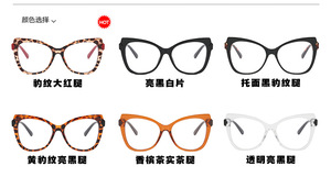 Kính mắt thời trang mắt mèo chống ánh sáng xanh, logo tùy chỉnh 2025, khung kính TR90 cổ điển, chống ánh sáng xanh - Product Image 4