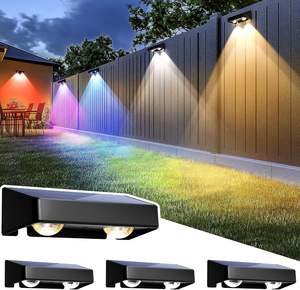 2025 Ip65 Interaction étanche Rgb clôture murale chaude décor intérieur alimenté extérieur LED jardin solaire appliques murales extérieur - Product Image 6