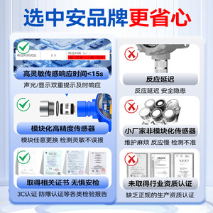 เครื่องตรวจจับก๊าซไวไฟพร้อมระบบเตือนภัย แบบติดตั้งถาวร ช่วงการตรวจจับ 0-100LEL 0-****PPM สำหรับสถานีบริการอาหาร สถานีเติมน้ำมัน และห้องพ่นสี - Product Image 3