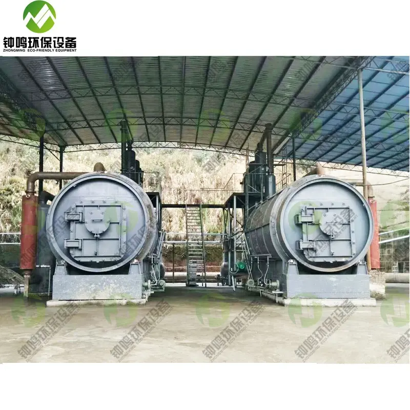 Skid Mounted Small Used Tyre Recycling Machine to Oil Pyrolysis Reactor Plant Cheap Price
