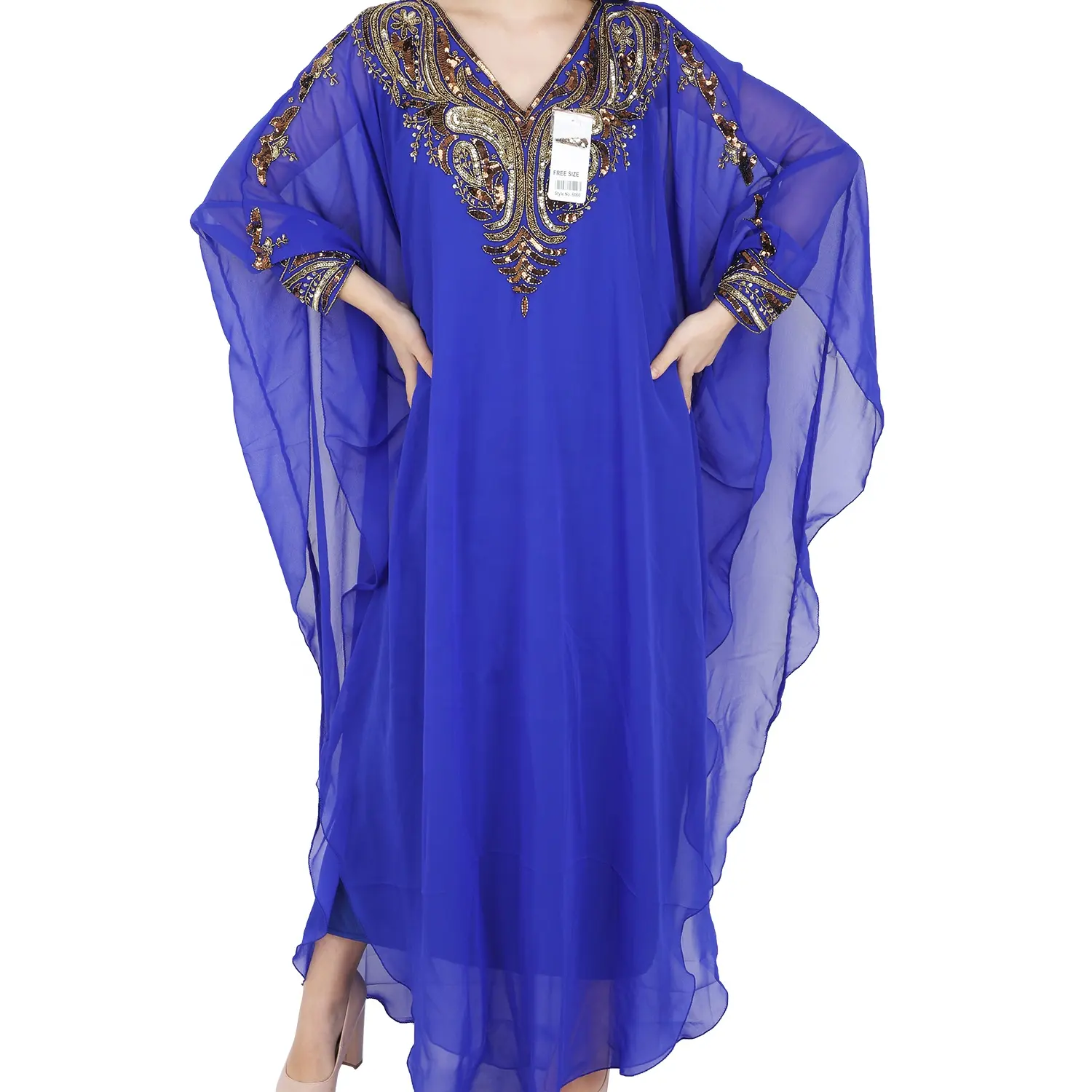 Modesto kaftan moda turco Dubai Kaftan Roupas islâmicas Abaya Vestidos tamanho livre elegantes roupões islâmicos e designer Abayas