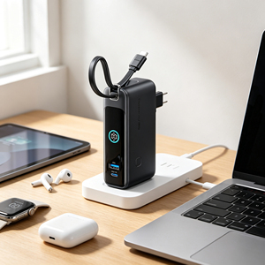 Chargeur portable INIU P21 10000mAh <span class=keywords><strong>avec</strong></span> câble Type C intégré, charge rapide 30W PD QC, écran numérique, <span class=keywords><strong>batterie</strong></span> lithium - Product Image 1