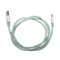 Kabel USB A ke Type-C Putih Bersih dengan Selubung Kepang untuk Ponsel 100cm 5A Pengisian Cepat Tahan Lama