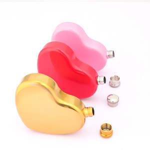 Bán Buôn 4 Oz Hình Trái Tim Thép Không Gỉ Hip Flask Dễ Thương Mini Rượu Flask Cho Doanh Nghiệp Quà Tặng Cho Jameson Irish Whiskey - Product Image 3