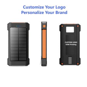 Banco de Energía Solar Personalizado de 10000mAh, Resistente al Agua, Polvo y Golpes, con Cargador Tipo C de 10W y Luz de Camping, Directo de Fábrica - Product Image 3