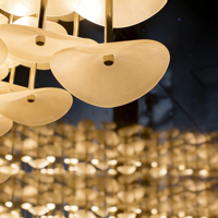 Lustre modulaire en verre en forme de nuage, style art moderne, pour hall d'hôtel et centre commercial