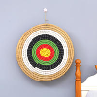 Cible en corde colorée traditionnelle 50*2 cm, bloc de tir tactique en paille solide pour arc, accessoire d'entraînement de tir en plein air