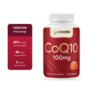 Gummies CoQ10 à la Formule Personnalisée Saveur Orange, Gummies CoQ10 pour l'Énergie Cellulaire, Fabrication sous Marque Blanche, Vente en Gros