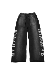 Tùy Chỉnh Đinh Tán Flare Mồ Hôi Quần Cho Nam Giới Dây Kéo Thạch Màn Hình In Nặng Cotton Baggy Pháp Terry Jogger Theo Dõi Mồ Hôi - Product Image 3