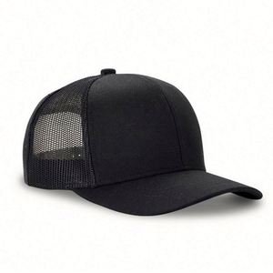 Casquettes en polyester à 6 panneaux, en gros d'usine, casquettes trucker personnalisées en maille avec fermeture snapback - Product Image 5