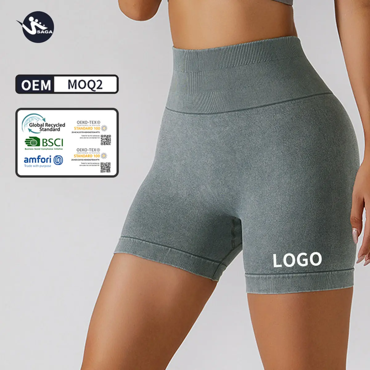 Wholesale High Quality OEM Accept Service Slim Fit Women Athletic Fitness Gym Shorts High Waist Yoga Shorts