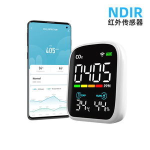 Detector de dióxido de carbono con pantalla LCD de temperatura y humedad para monitoreo de la calidad del aire interior - Product Image 3