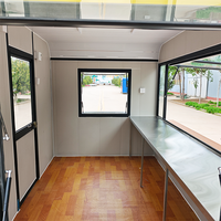 Remorque de restauration mobile de qualité supérieure pour café et nourriture, unité de traiteur extérieure avec évier, rangement et comptoir de service