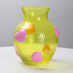 <span class=keywords><strong>Vaso</strong></span> in Vetro con Decorazione a <span class=keywords><strong>Cuore</strong></span> per Centrotavola Matrimoniale, Elegante Centrotavola in Vetro per Fiori, per Soggiorno e Ufficio - Product Image 2