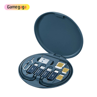 Gamegaga 60W Kabel Data Pengisian Cepat Multifungsi Set Kotak Penyimpanan Kartu Konverter Multi-Tipe USB Tipe-C untuk Ponsel
