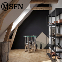Table à manger moderne avec base ronde en acier inoxydable, plateau en verre trempé, accents en marbre noir, pieds en métal durables pour la maison et l'hôtel