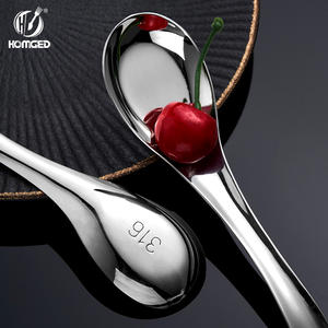 316 acier inoxydable moderne miroir polonais lave-vaisselle ménage soupe et cuillère à manger - Product Image 2