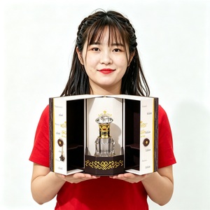 Luxury Design Embossed Sponge Lined Biodegradable Rigid Paperboard Perfume Bottle with <b>Box</b> - Product Image 5