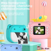 Cámara Infantil con Impresora Integrada, Pantalla de 2.0 Pulgadas, Video HD, Sensor CMOS, MicroSD, Gran Angular de 130°, Baja Iluminación, para Niños de 3 a 6 Años