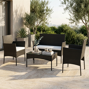 Ensemble de meubles d'extérieur en rotin tressé 4 pièces <span class=keywords><strong>pas</strong></span> <span class=keywords><strong>cher</strong></span> en promotion pour patio et jardin – Canapé en rotin d'extérieur - Product Image 4