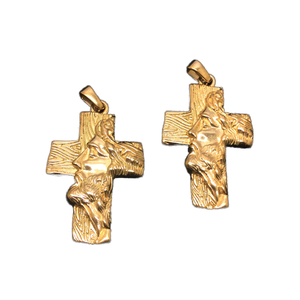 E799 Colgante de Rostro de Jesús Estilo Hip Hop, Chapado en Oro de 18K, Joyería Cristiana de Acero Inoxidable, Cruz <span class=keywords><strong>Punk</strong></span> de Jesús para Regalos - Product Image 1