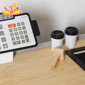 In legno grande grigio supermercato <span class=keywords><strong>Play</strong></span> Set-i bambini fingono di giocare a drogheria con scaffali e registratore di cassa W10A214C - Product Image 3