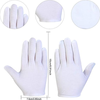 Gants en coton blanc confortables et respirants pour enfants, antidérapants, anti-chaleur, style uni, usage général, texture lisse, quotidien