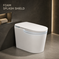Toilette intelligente pour personnes handicapées, bidet électrique accessible avec siège chauffant, télécommande et chasse d'eau automatique, à sortie verticale allongée