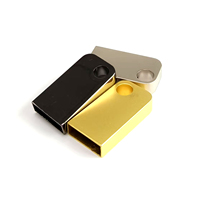 Clé USB en métal durable avec trou de suspension, logo personnalisable, gravable, commande en gros pour cadeau promotionnel d'entreprise