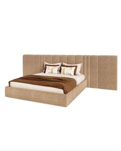 2025 Design italiano di fascia alta Villa camera da <span class=keywords><strong>letto</strong></span> grande testiera <span class=keywords><strong>letto</strong></span> con bottoni King Size set da camera da <span class=keywords><strong>letto</strong></span> realizzati con copertina in velluto - Product Image 3