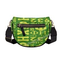 Sac bandoulière personnalisé en forme de coquille pour sororité, design tendance, lettres grecques, sac unisexe en forme de coquille, sac bandoulière de voyage extérieur