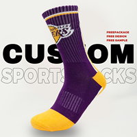 Chaussettes de sport en coton/bambou tricotées sur mesure, élastiques et absorbantes, de qualité supérieure et durables