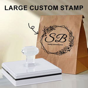<span class=keywords><strong>Sello</strong></span> <span class=keywords><strong>Personalizado</strong></span> Autoentintable con Mango de Cristal, <span class=keywords><strong>Sello</strong></span> con Logotipo Empresarial para Bolsas de Papel Kraft, Cajas de Regalo y Marca - Product Image 1