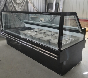 Vitrine réfrigérée pour charcuterie avec porte en <span class=keywords><strong>verre</strong></span>, réfrigérateur avec plateau - Product Image 3
