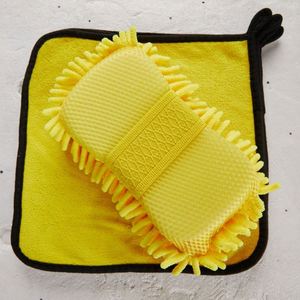 Double-Sided Bear Paw Thickened Chenille Cloth Multi-Functional Towel <b>Car</b> Wash Gloves <b>Model</b> C0077 - Product Image 2
