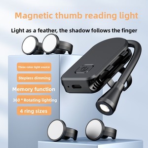 2025 linh hoạt Silicone Đèn đọc sách với vòng từ tính xách tay LED ánh sáng cuốn sách mắt-bảo vệ Dimmable Clip ánh sáng - Product Image 3