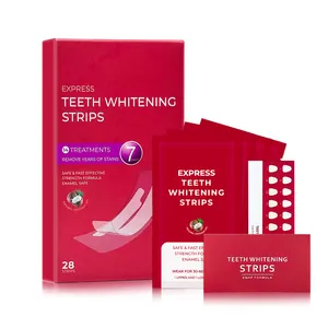 Private Label Teeth Whitening Strips Home Use Stain Removal Dental White Coconut Oil Menthol Strips for Teeth Whitening
