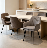 Chaise de salle à manger moderne minimaliste de luxe italien, mobilier de maison, dossier rembourré pour restaurant et salon