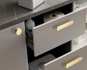 BAOCHUN poignée d'armoire aux coins arrondis et incurvés protège les enfants contre les blessures poignée et bouton de meubles poignée en Zinc - Product Image 5