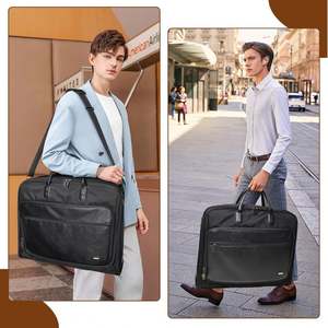 Free Sample Garment <b>Bag</b> Lightweight Water-Resistant Material Black Zipped Travel <b>Suit</b> Garment <b>Bag</b> <b>for</b> Carrying Storing Outfits - Product Image 6