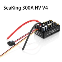 Controlador de Velocidad Electrónico Original Hobbywing Seaking 200A / 300A HV V4 sin Escobillas con Refrigeración por Agua para Barcos de Modelismo RC