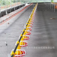 Nouveau système d'alimentation et d'abreuvement pour poulets de chair avec ligne de distribution d'eau et de nourriture en tuyau galvanisé à chaud pour l'élevage avicole et les poulaillers