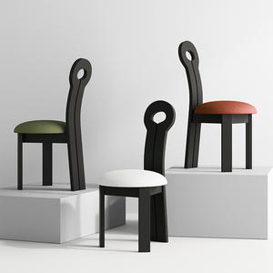 Chaise de mariage en bois massif de style scandinave moderne ; Chaise de <span class=keywords><strong>salon</strong></span> d'hôtel en bois écologique avec dossier confortable. - Product Image 4