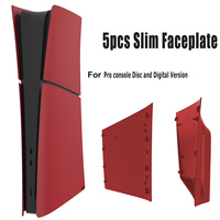 5 pièces de coques de protection pour PS5 Pro Slim (édition disque et numérique) – Kit de remplacement 5-en-1 pour panneaux avant