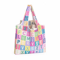 Sac fourre-tout réutilisable et pliable en polyester avec imprimé chien vibrant et fermeture à boucle pour le shopping, les voyages et le rangement en cuisine