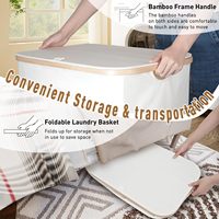 JQ Extra Large 160L Paniers de Rangement et Boîtes Bacs Organisateur Sac Pliable Panier à Linge Panier pour Buanderie